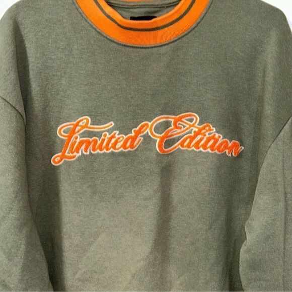 Boohoo man Green & Orange Sweatshirt (Size Medium) - Picture 4 of 5